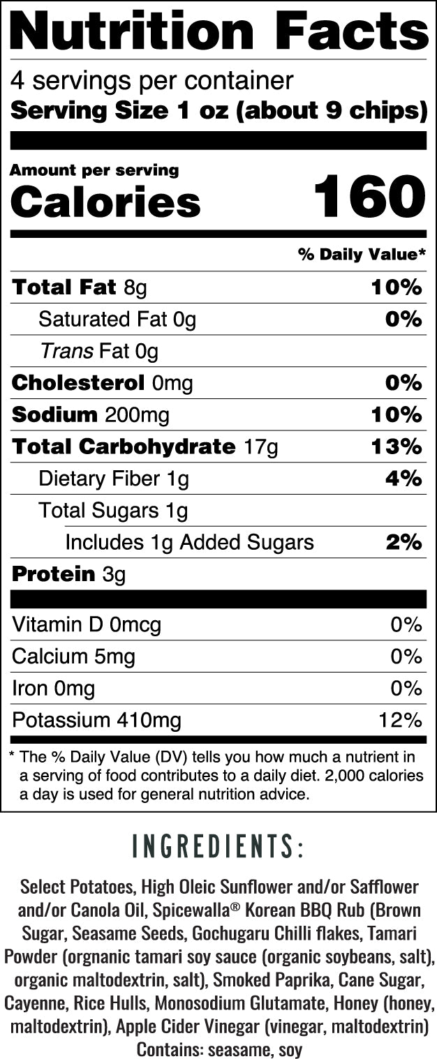 Hot Honey Korean BBQ Chip Pack