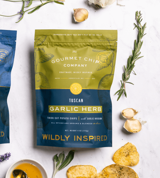 Tuscan Garlic Herb Infused Thick Cut Potato Chips