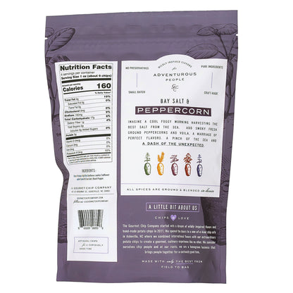 Bay Salt and Peppercorn Thick Cut Potato Chips - Case of 12