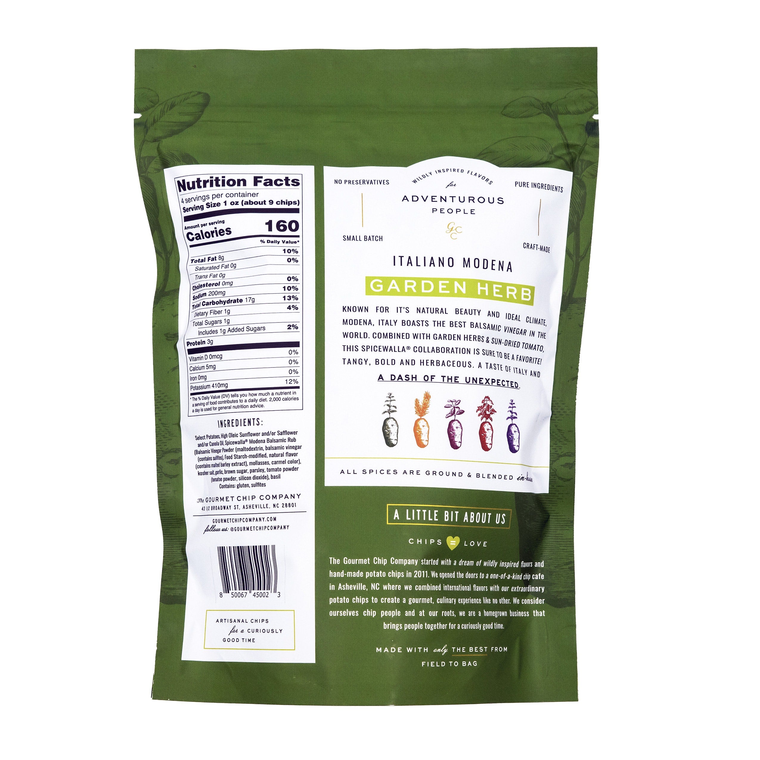 Italiano Modena Garden Herb Chip Pack – Gourmet Chip Company