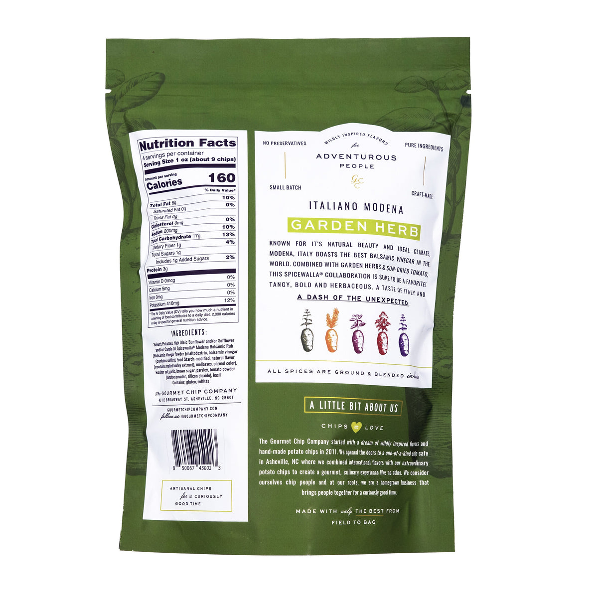 Modena Combination Chip Italiano Modena Garden Herb Chip Pack – Gourmet Chip Company