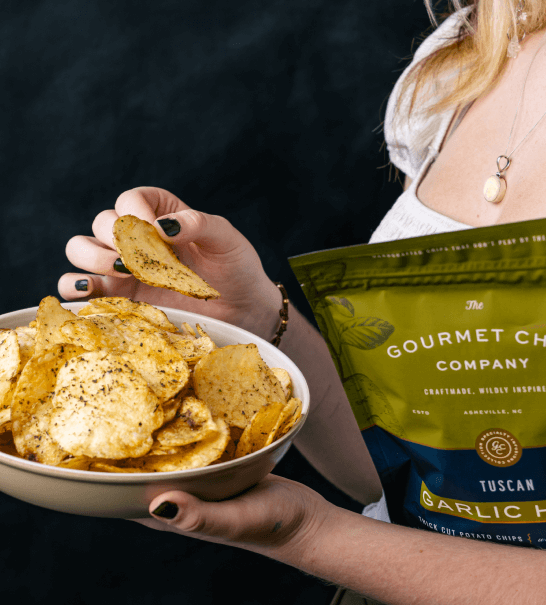 Tuscan Garlic Herb Infused Thick Cut Potato Chips