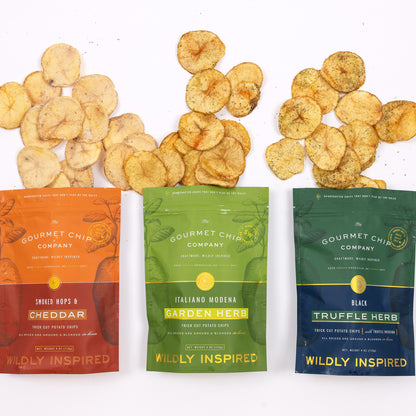 Black Truffle Herb Thick Cut Potato Chips - Case of 12