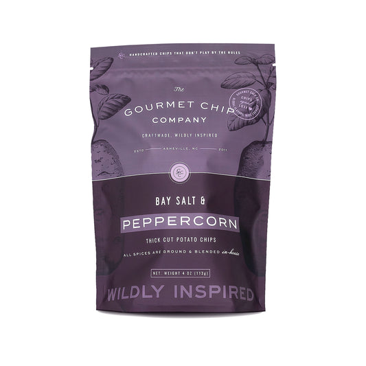 Bay Salt and Peppercorn Thick Cut Potato Chips - Case of 12