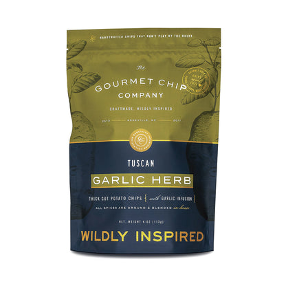 Tuscan Garlic Herb Thick Cut Potato Chips - Case of 12